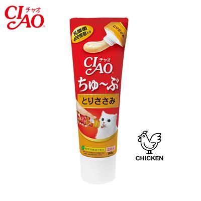 CIAO Churu Tube Chicken เชาว์ ขนมแมวเลีย สูตรไก่ แบบหลอด (80g) (CS-153)